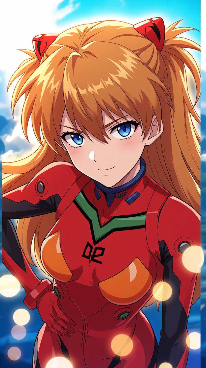 ai character: Asuka Langley background