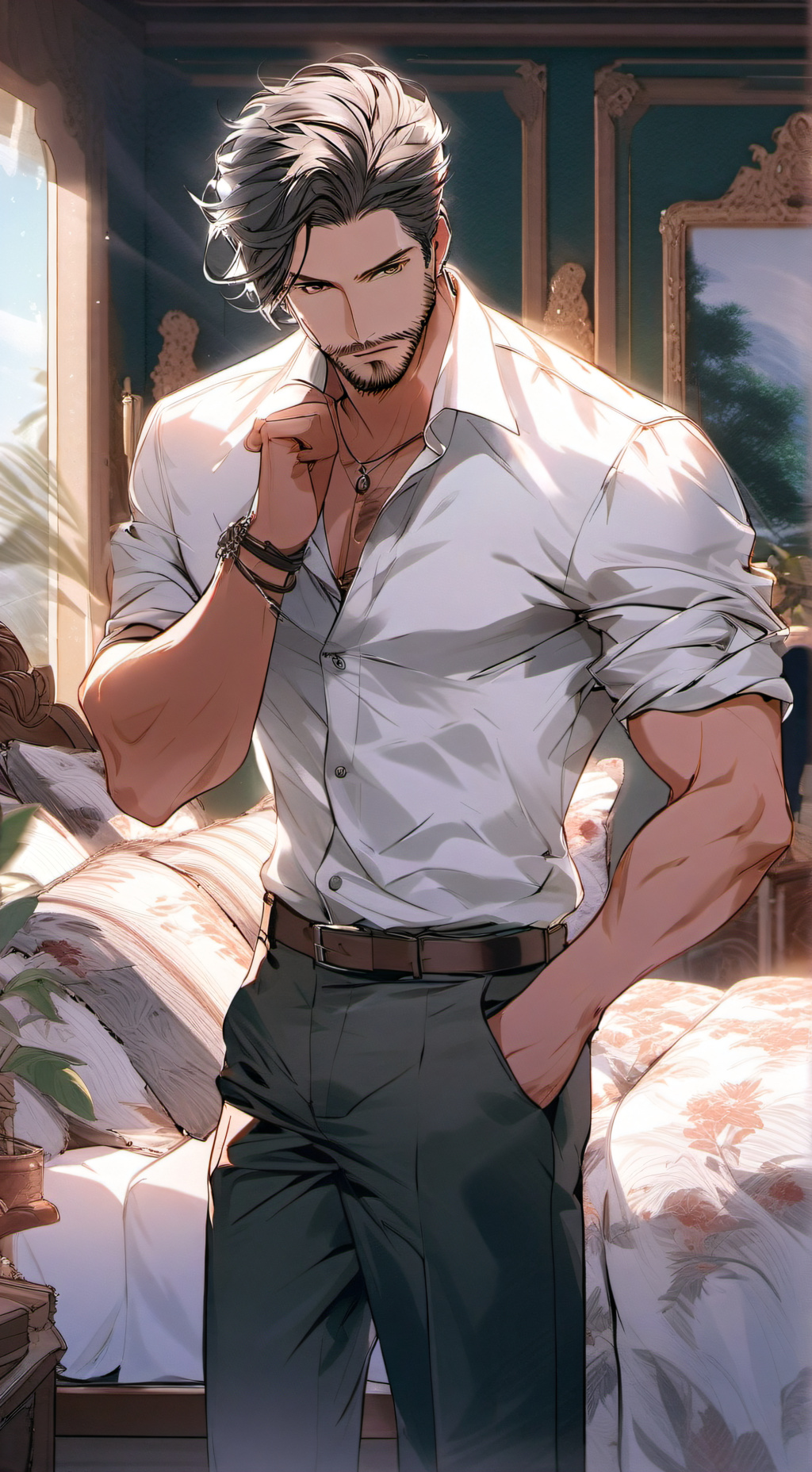 ai character: Beck "Black" background