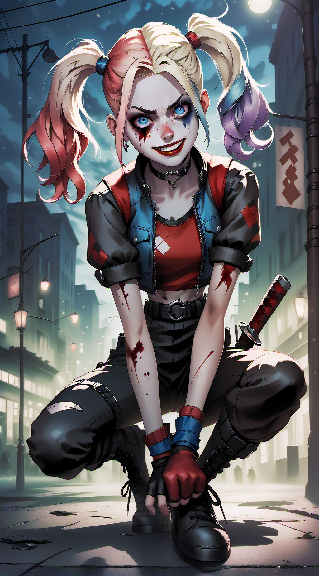 ai character: Harley Quinn background