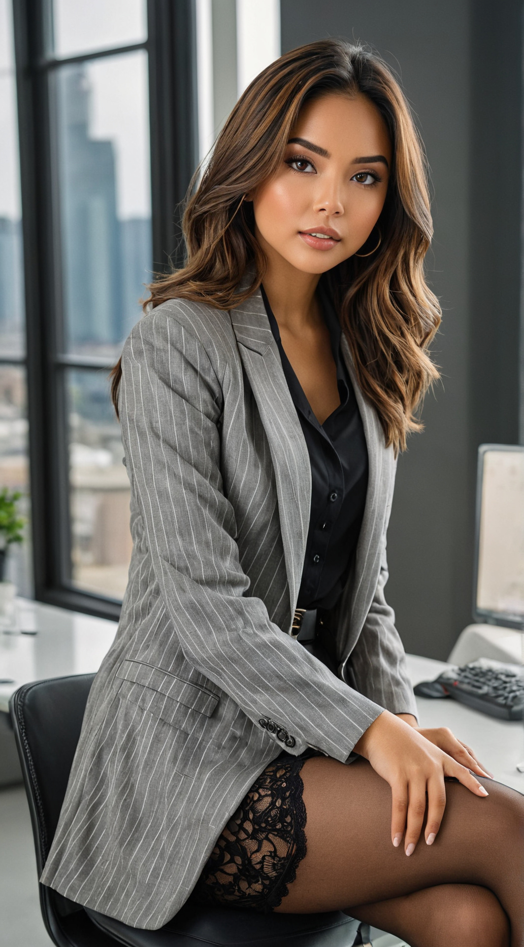 ai character: Angela  background