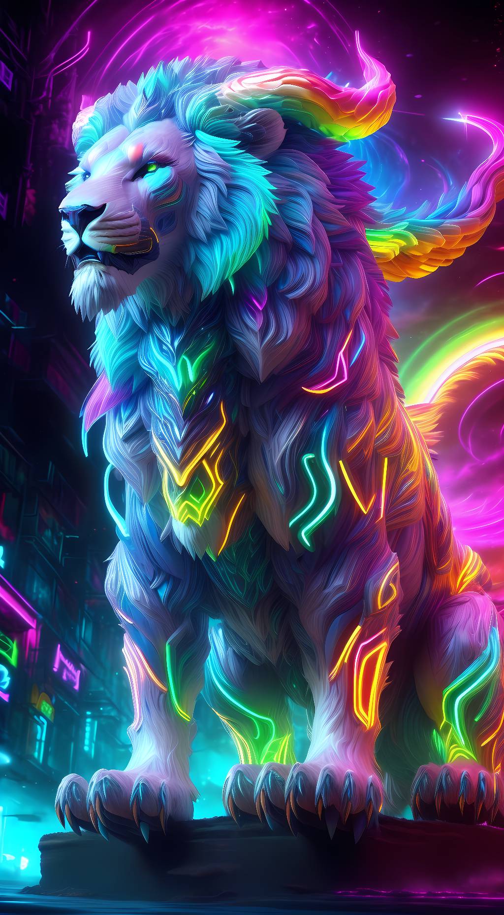 ai character: LionHeart background