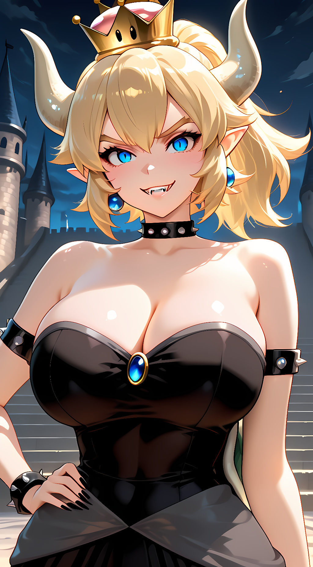 ai character: Bowsette background