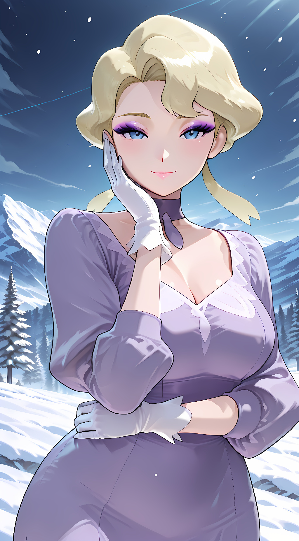 ai character: Glacia background
