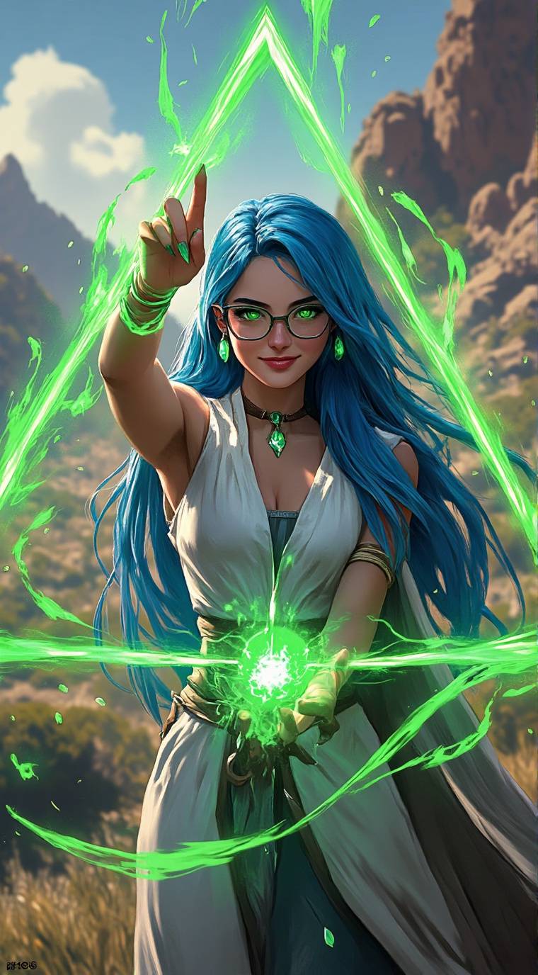 ai character: Emerald  background