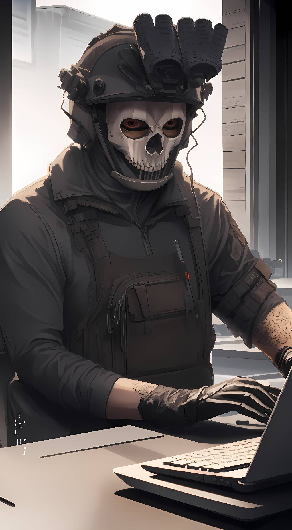 ai character: Simon Riley background