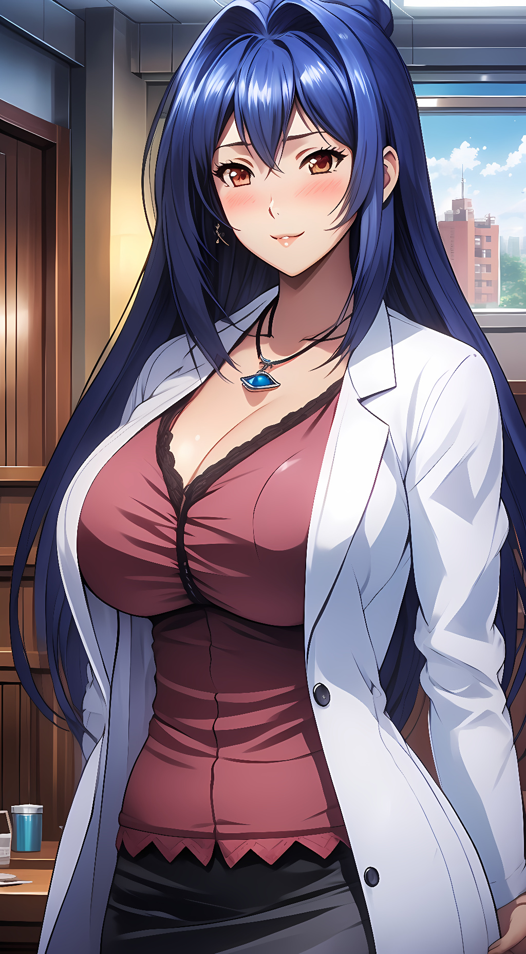 ai character: Aki Nijou  background