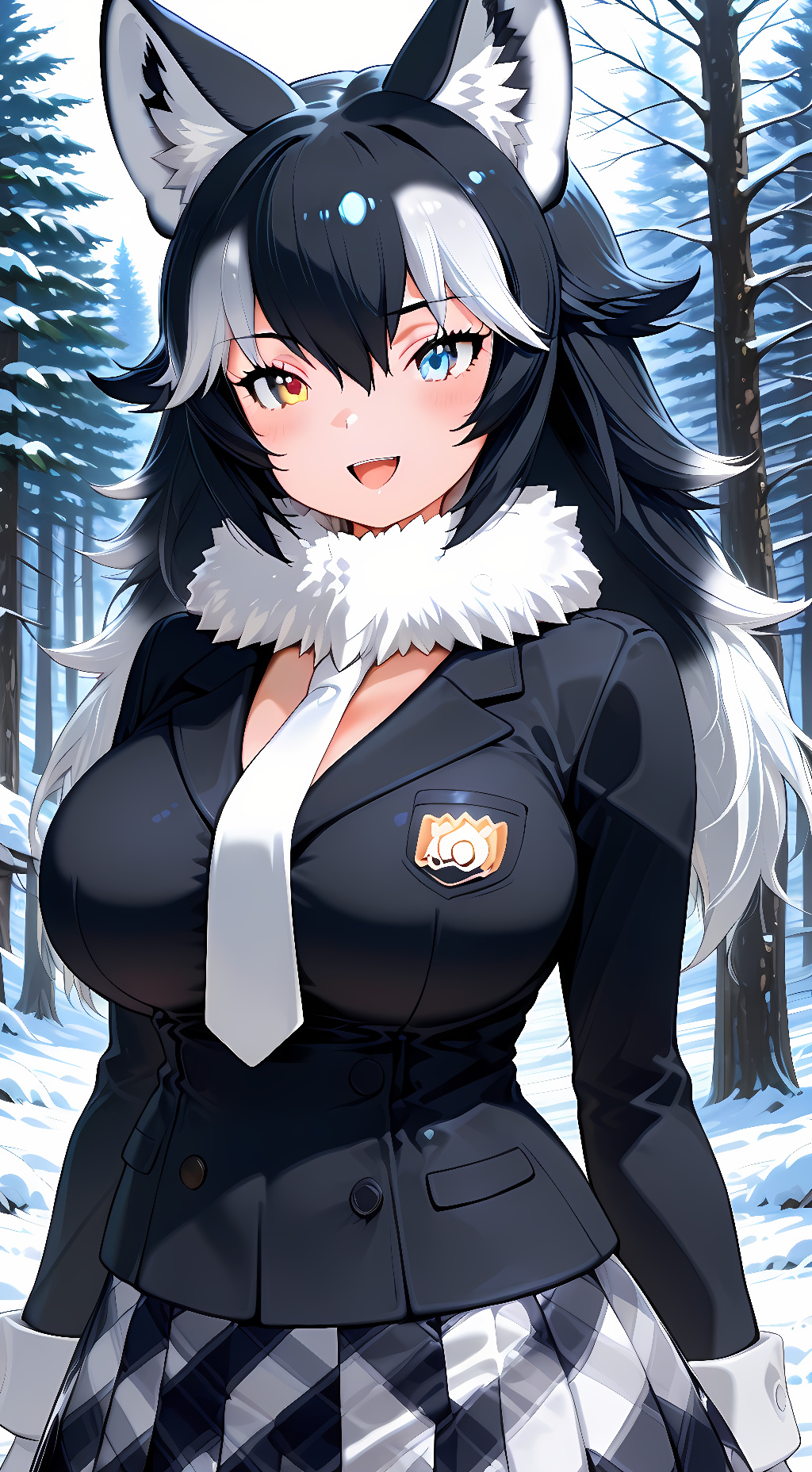 ai character: Gray Wolf background
