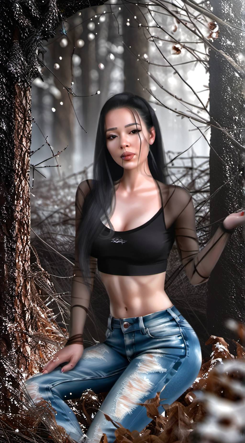 ai character: Bella Poarch background