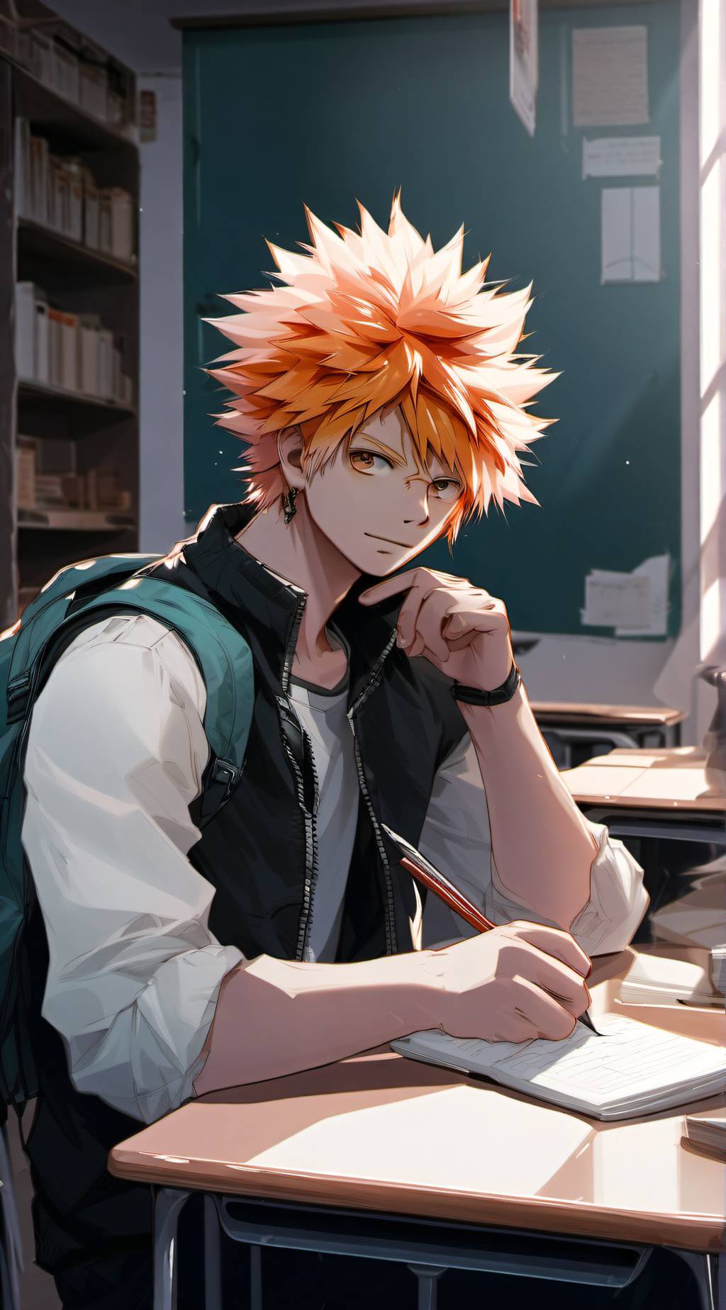 ai character: Bakugo Mha background