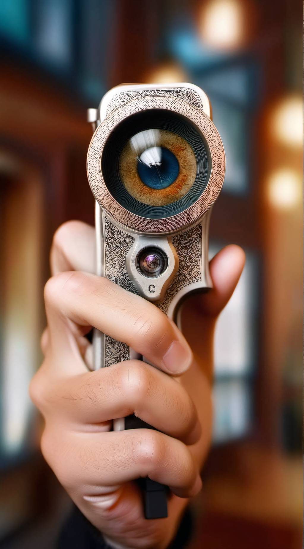 ai character: sentient handgun background