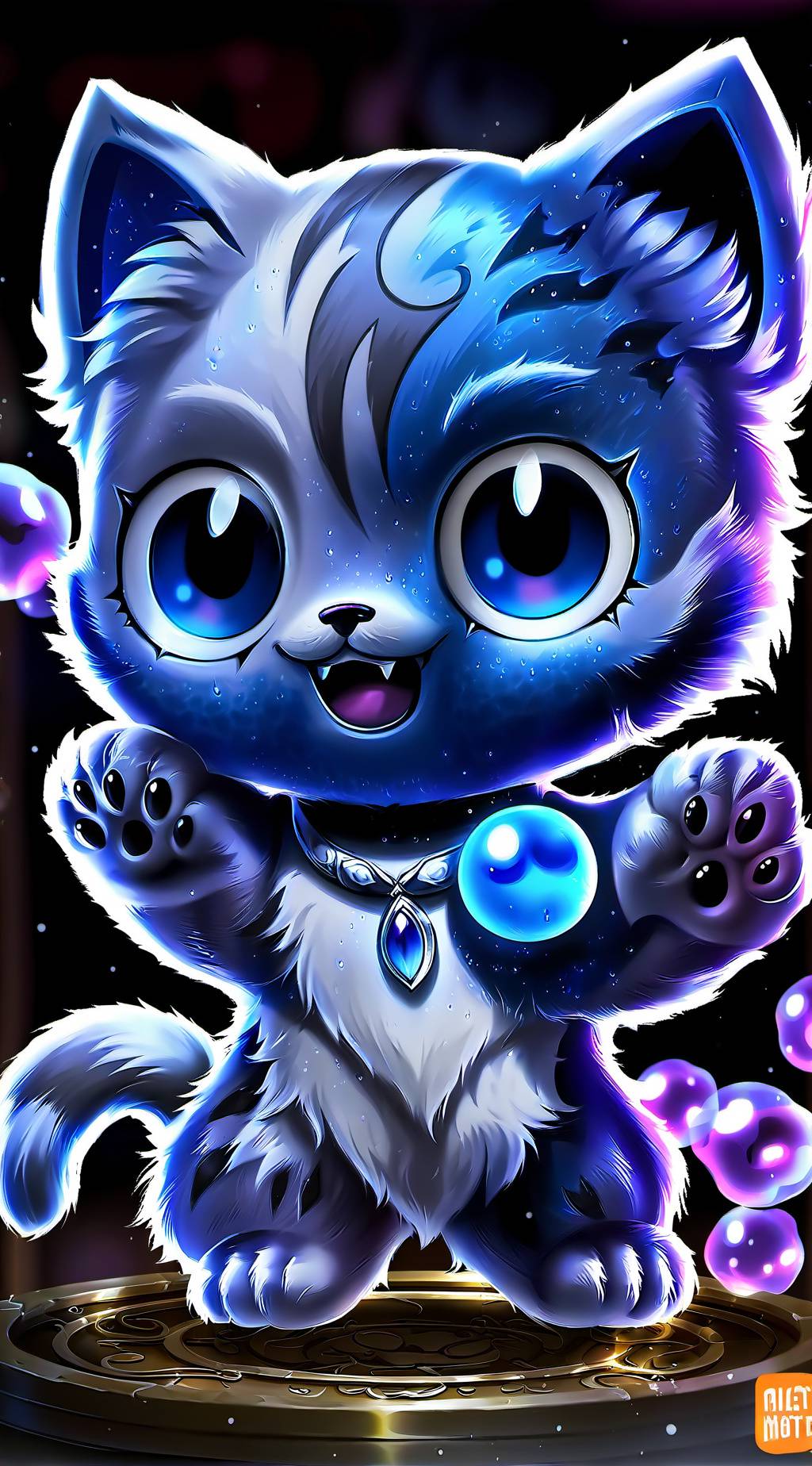 ai character: Poop the Polar Cat Furry background