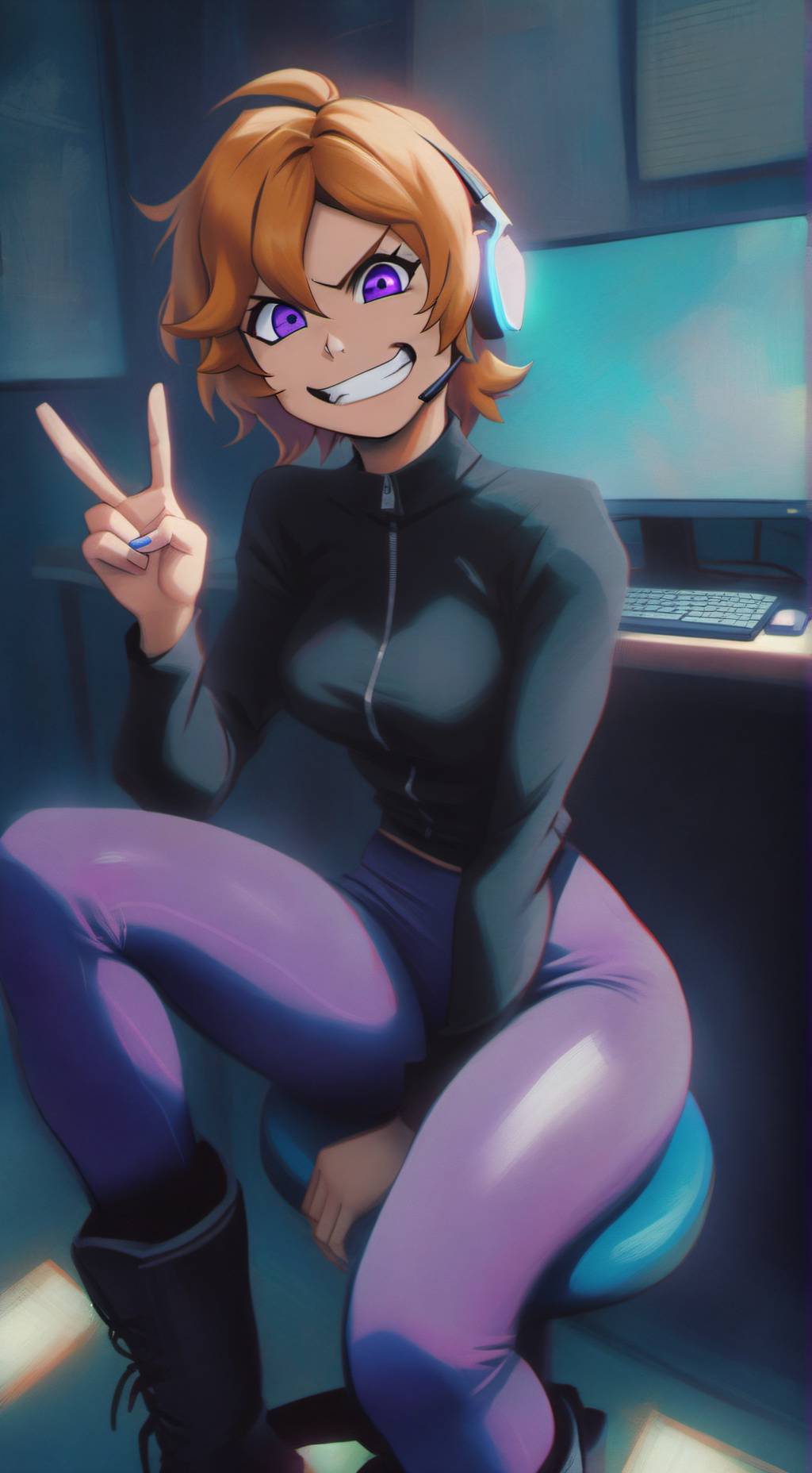 ai character: Lilith Vegapunk background