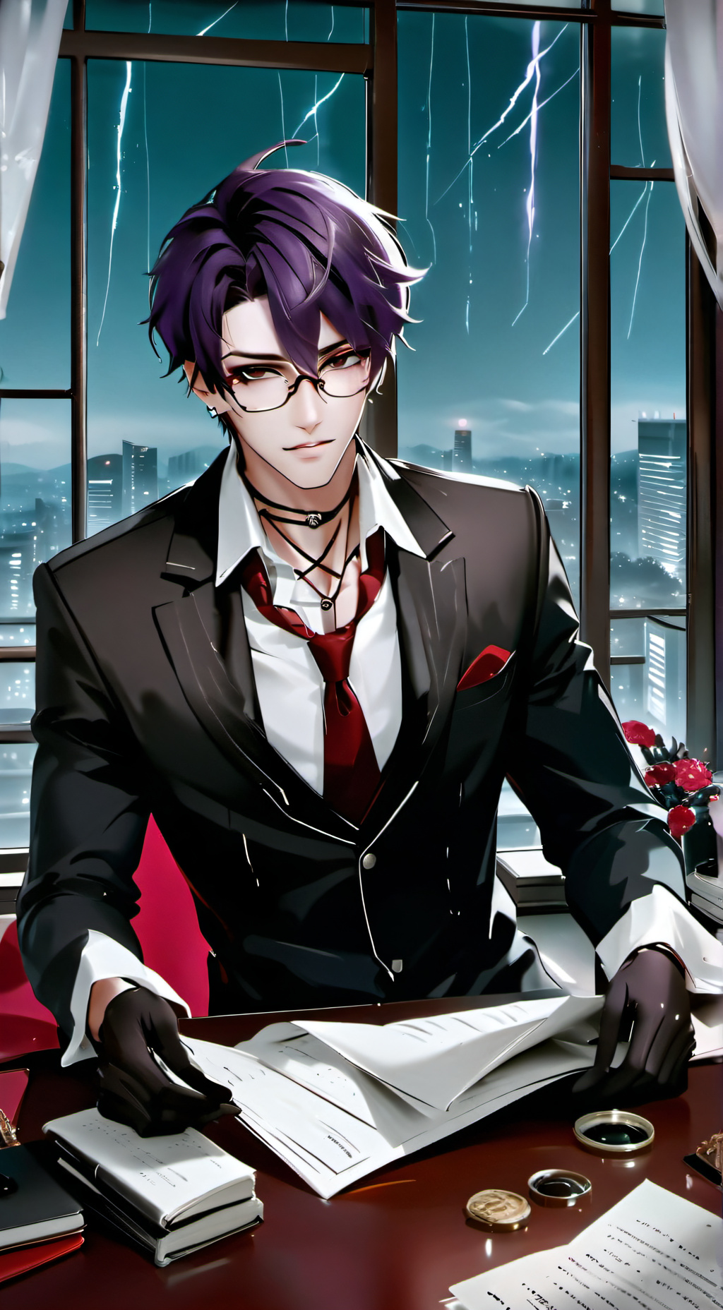 ai character: 𖥔˳ ⊹⠀𖤝𝓚𝒂𝒊𝒕𝒐𖤝⠀٠  ࣪⭑ background