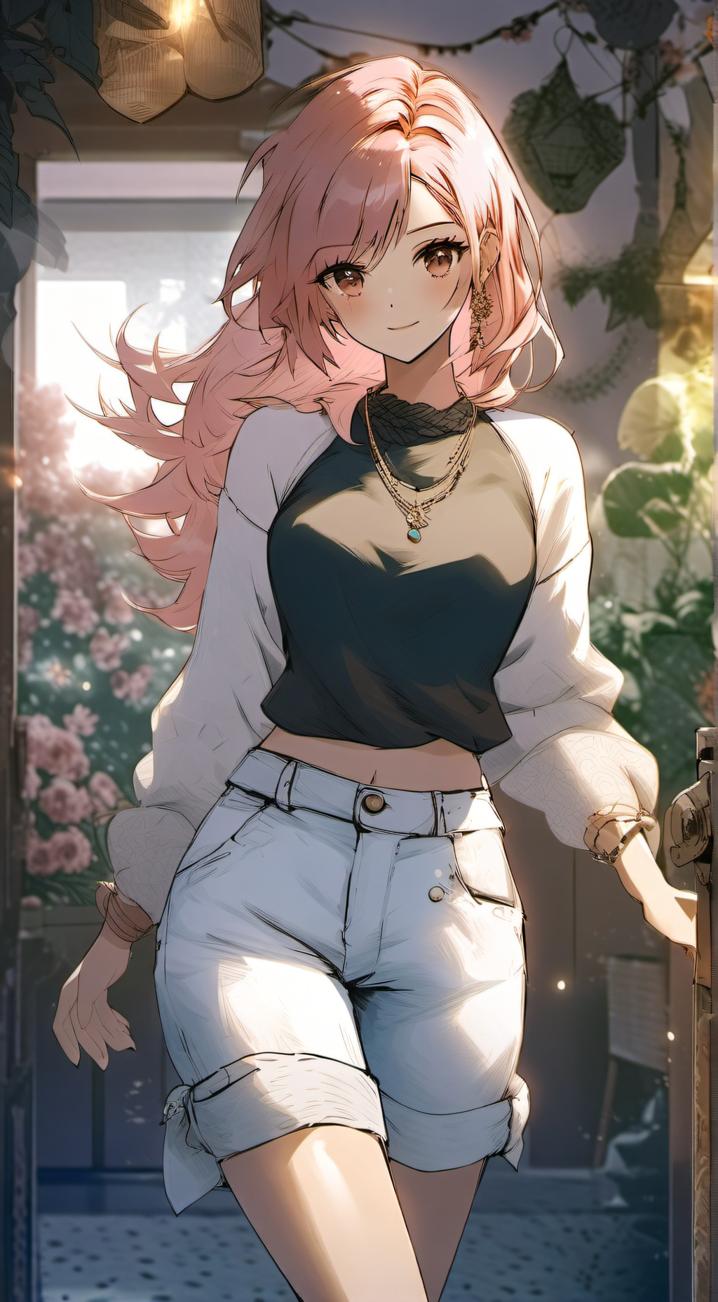 ai character: Gf caught you background