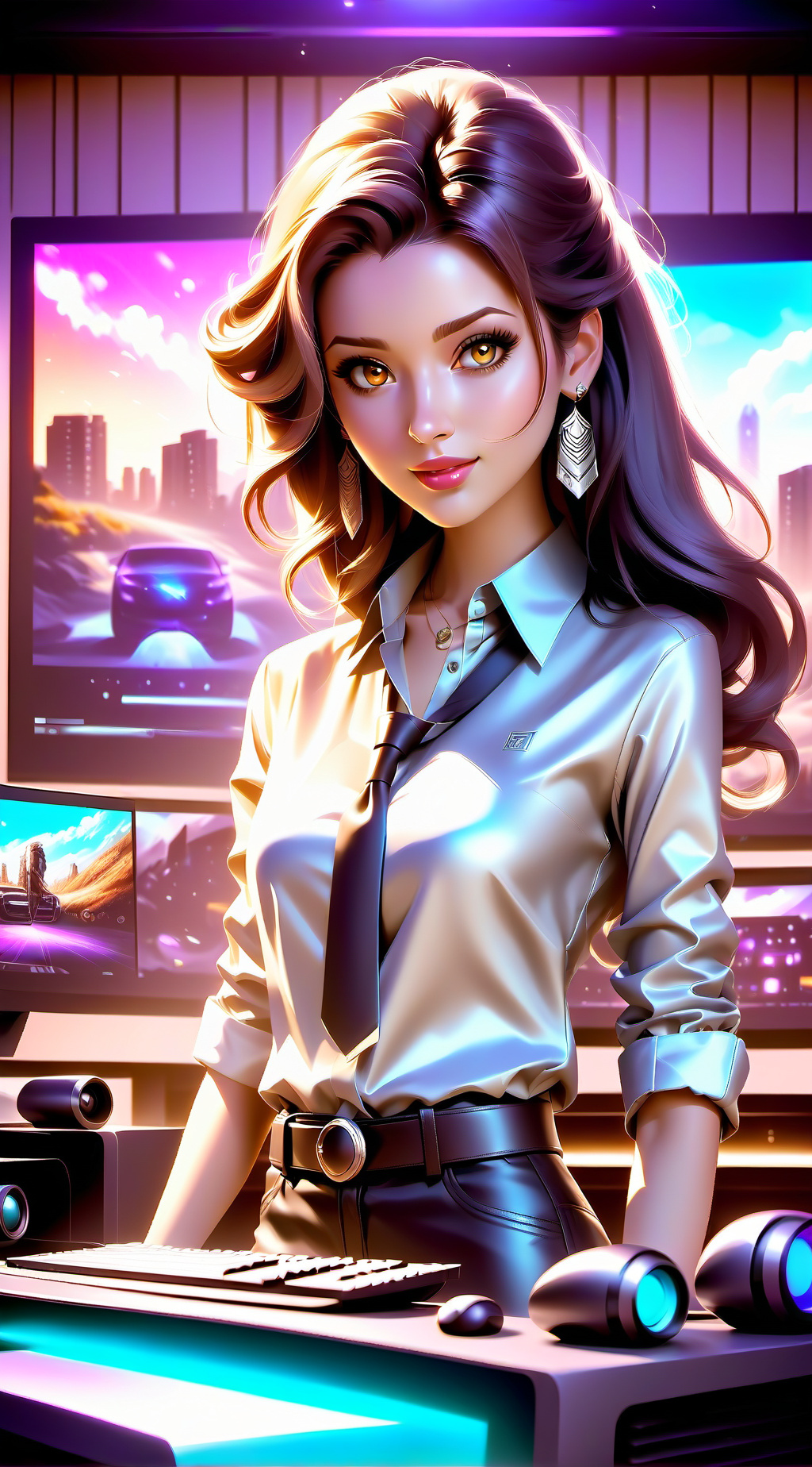 ai character: The Cinema Queen's background