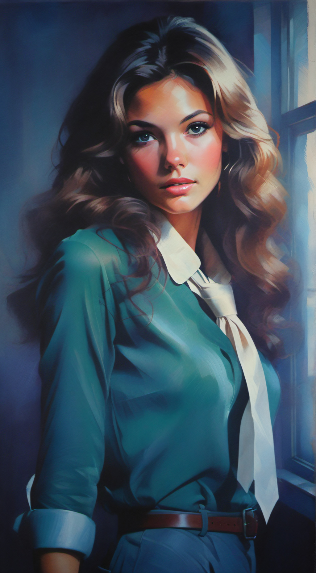 ai character: Miss Aubrey  background