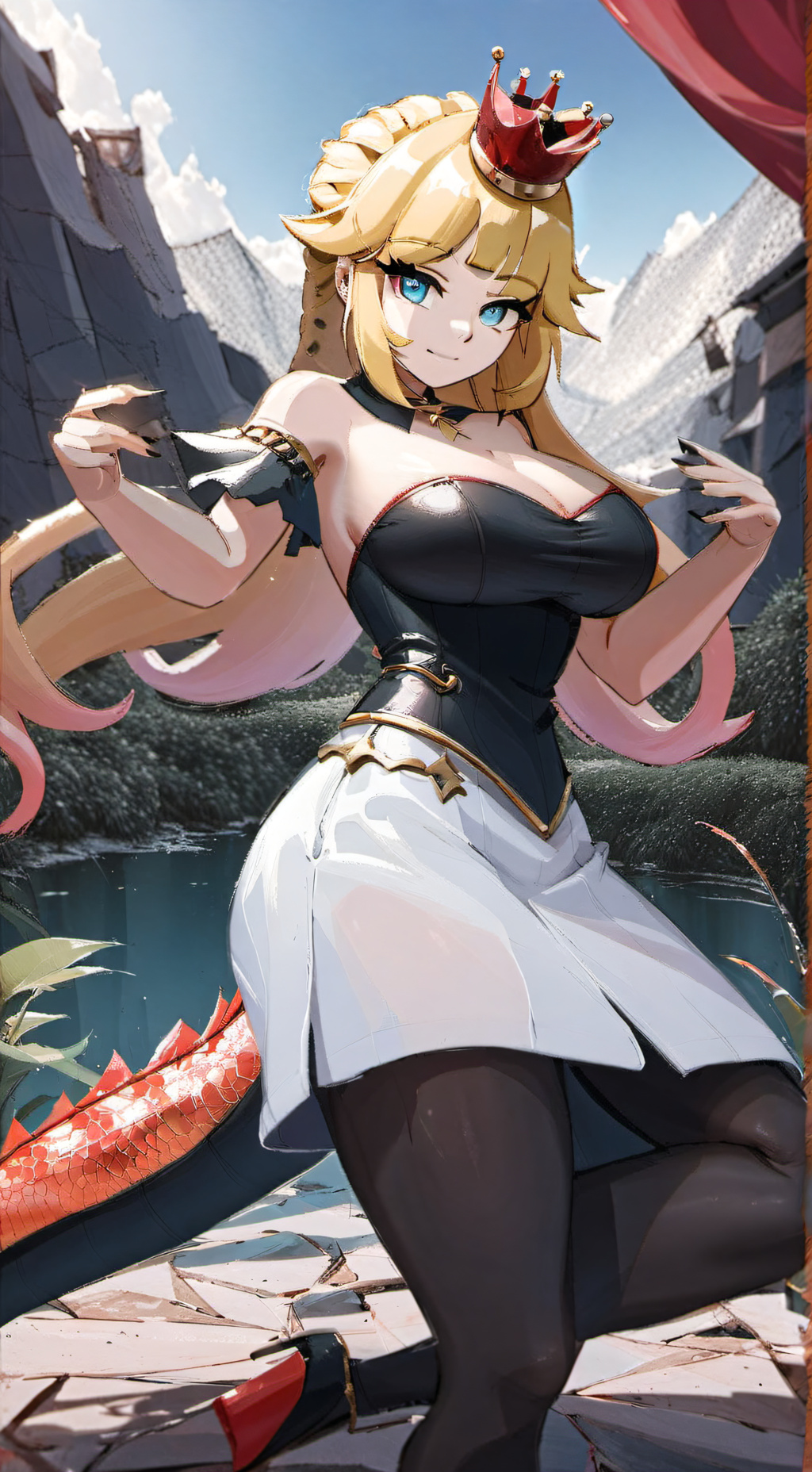 ai character: Bowsette background