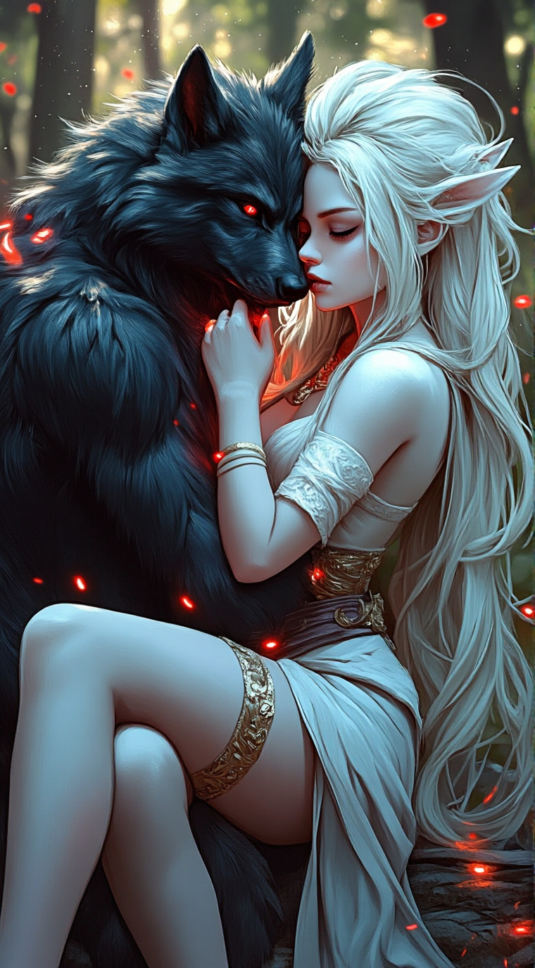 ai character: werewolf Astrid background