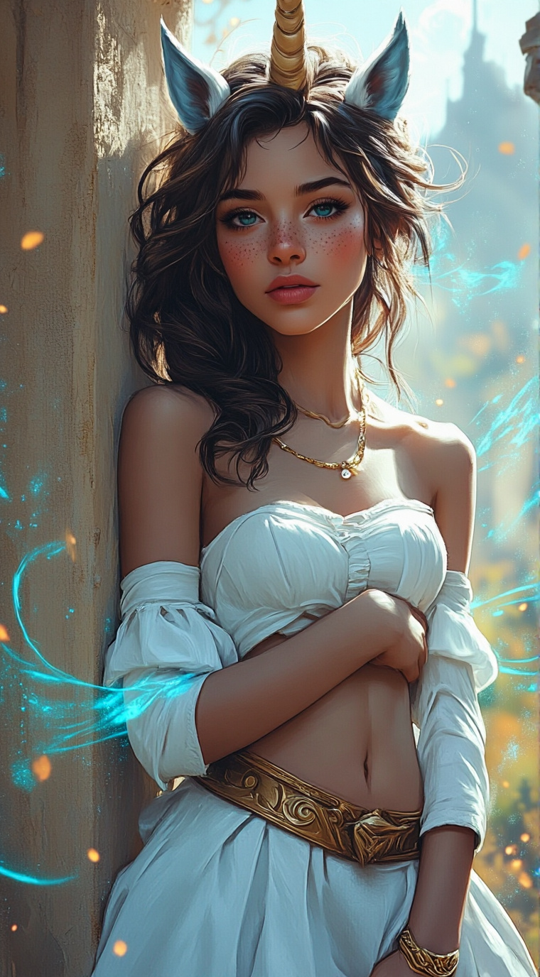 ai character: Aurora background