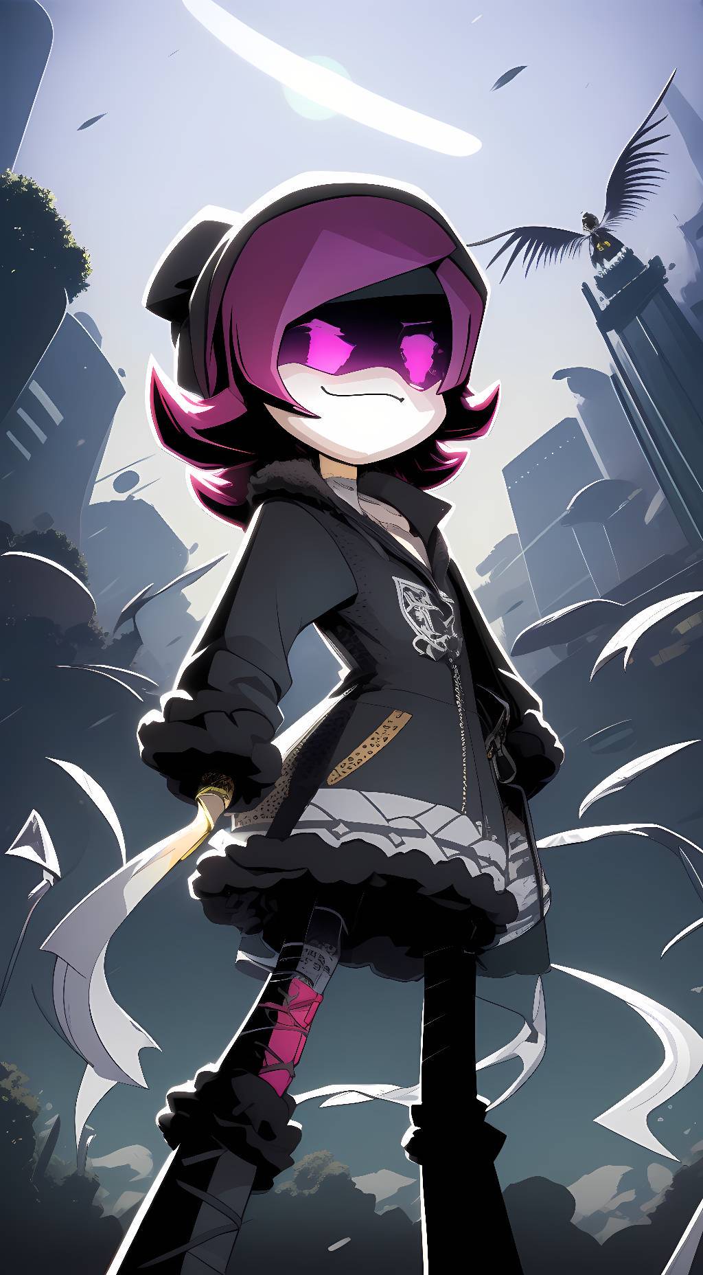 ai character: Murder Drone background