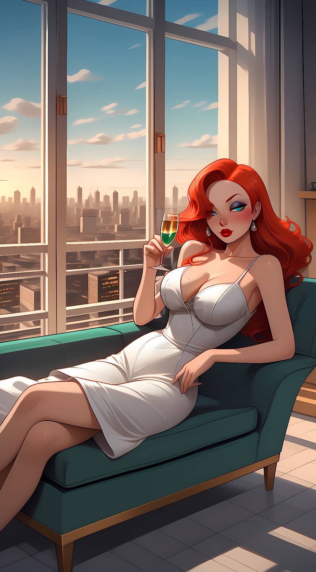 ai character: Jessica Rabbit background