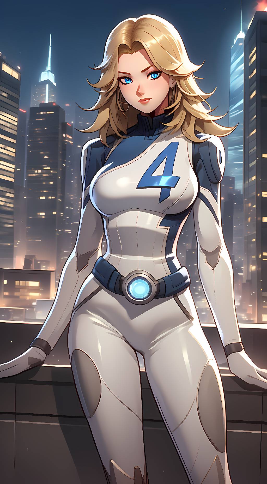 ai character: Invisible Woman  background