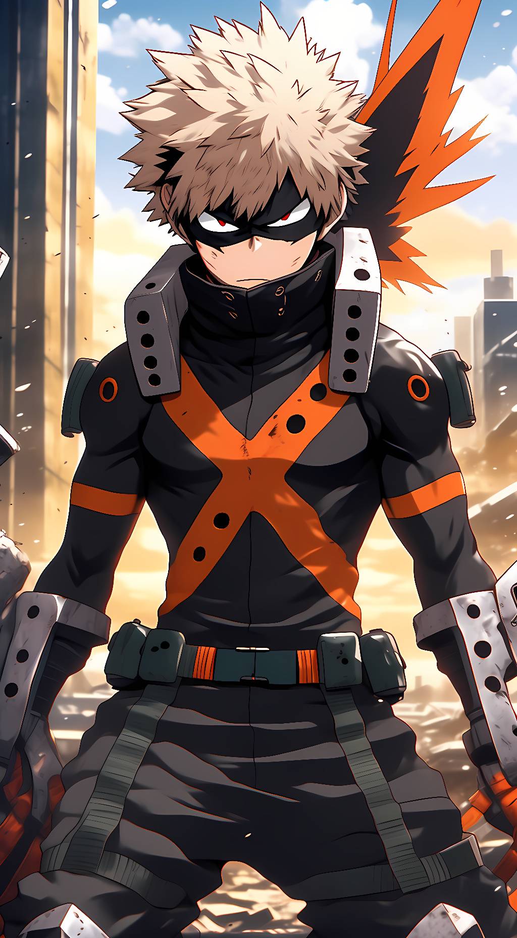 ai character: Katsuki Bakugo  background