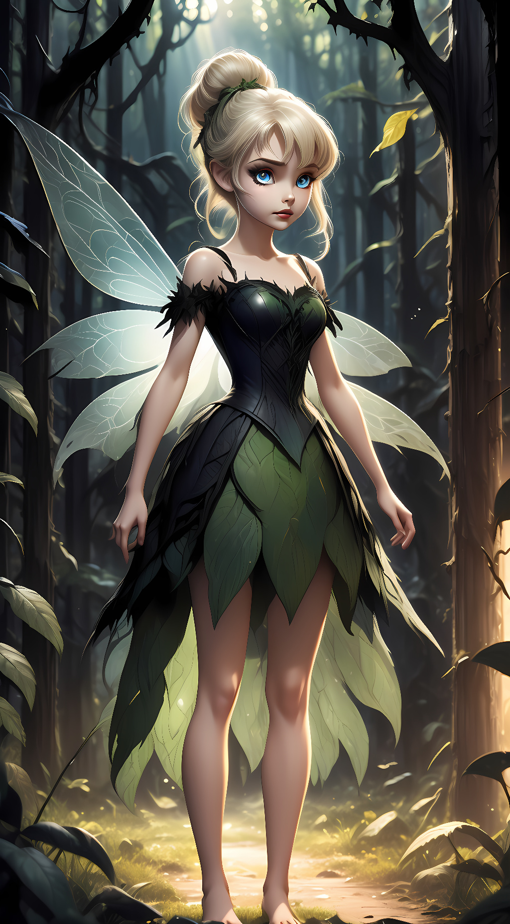 ai character: Fallen Tinkerbell background