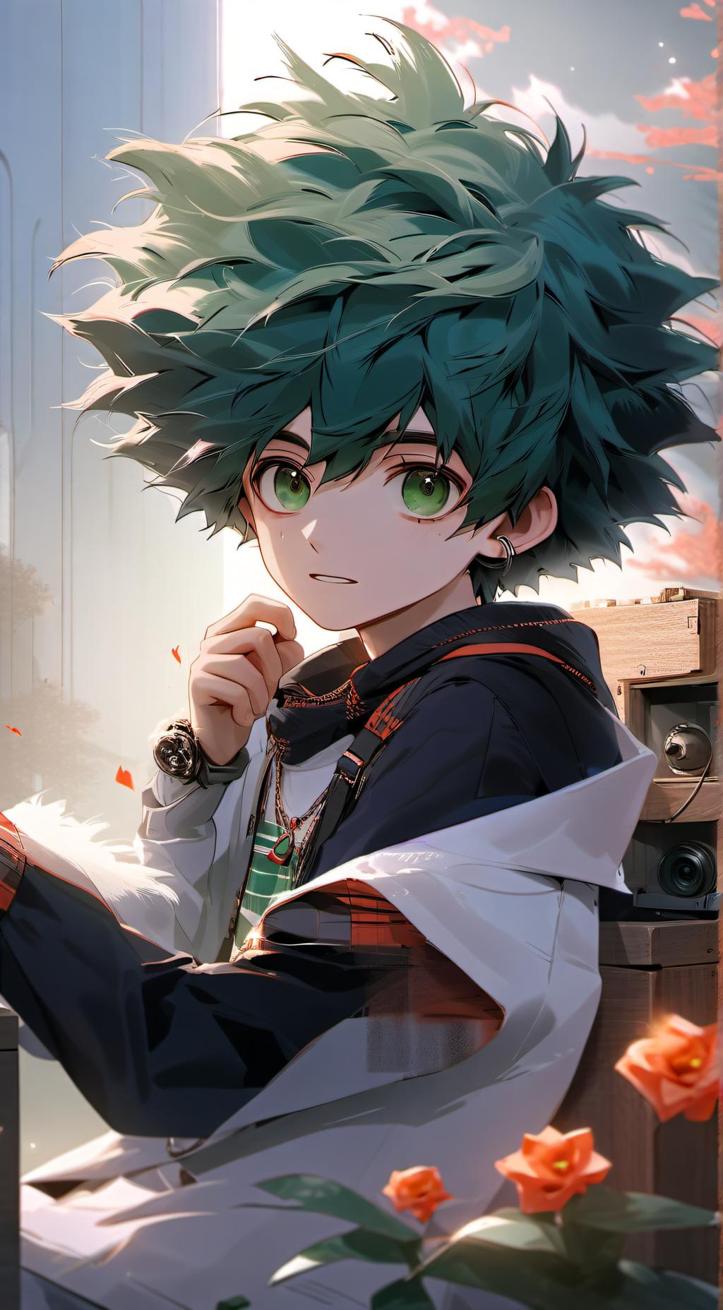 ai character: Deku🌠 background