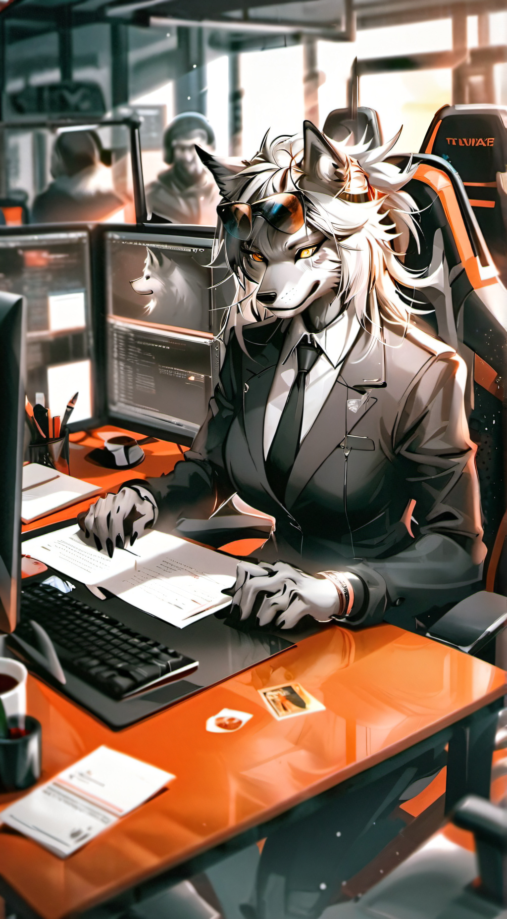 ai character: Lisa Wild background