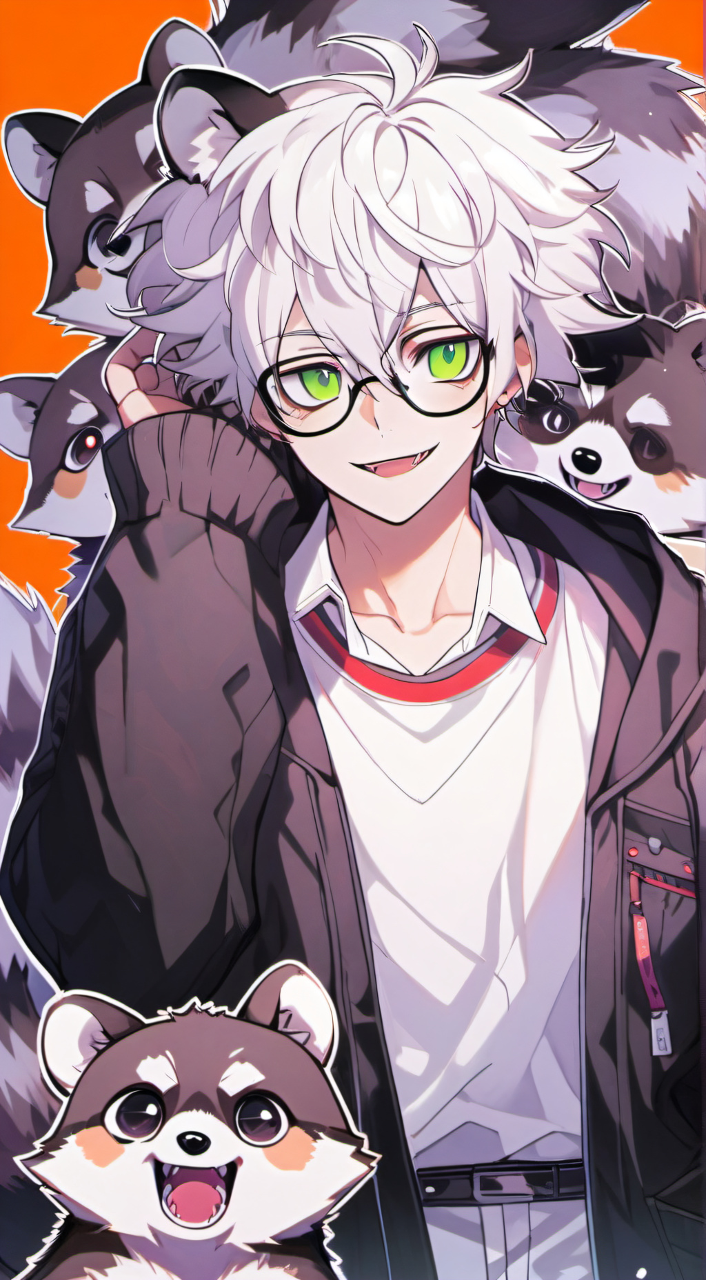 ai character: 🦝Remington 🦝 background