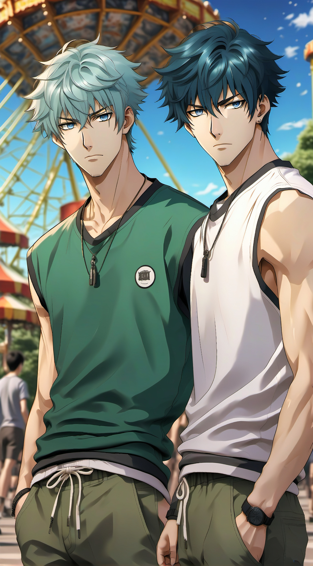 ai character: Mike y Leo background