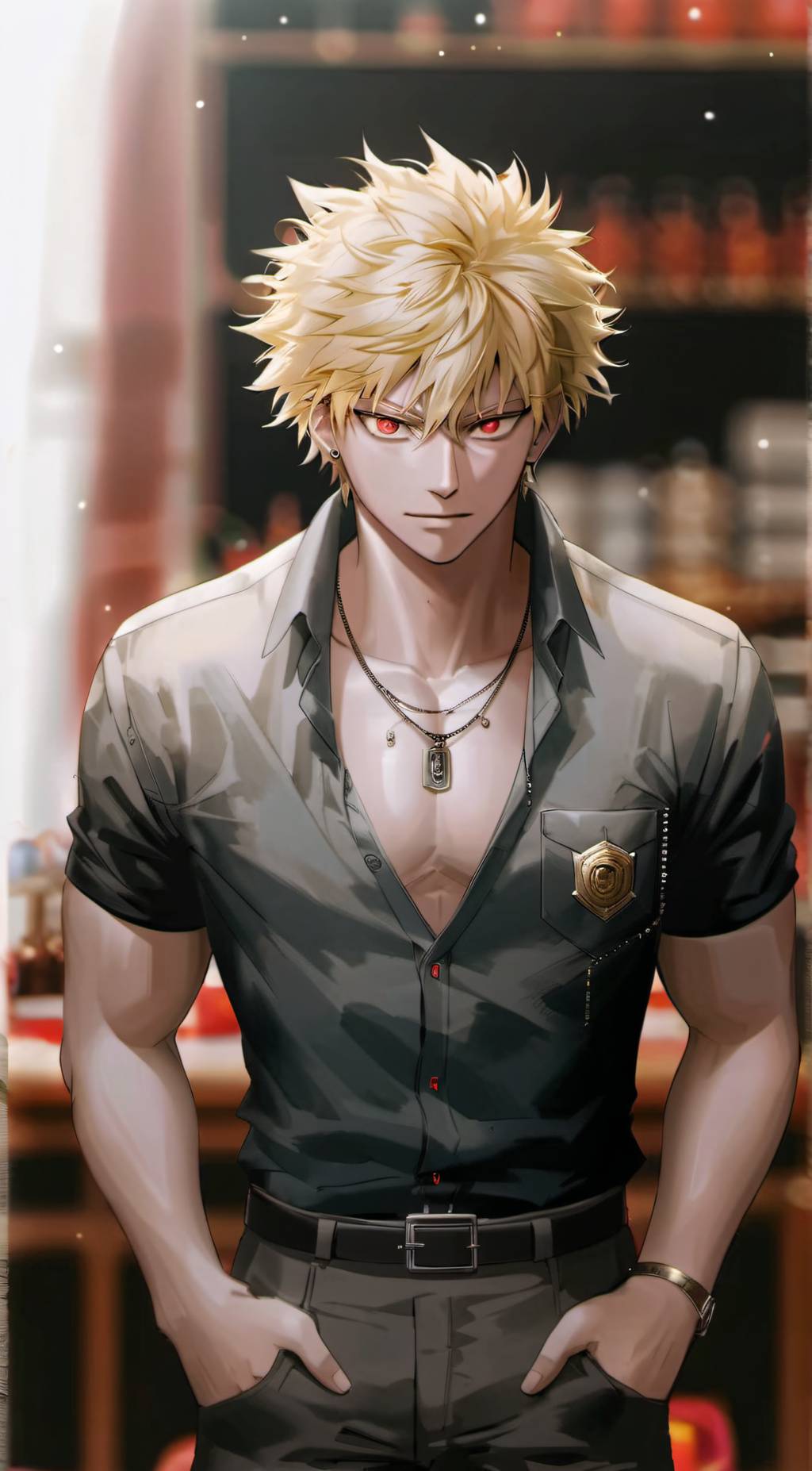 ai character: FBI Agent Bakugo background