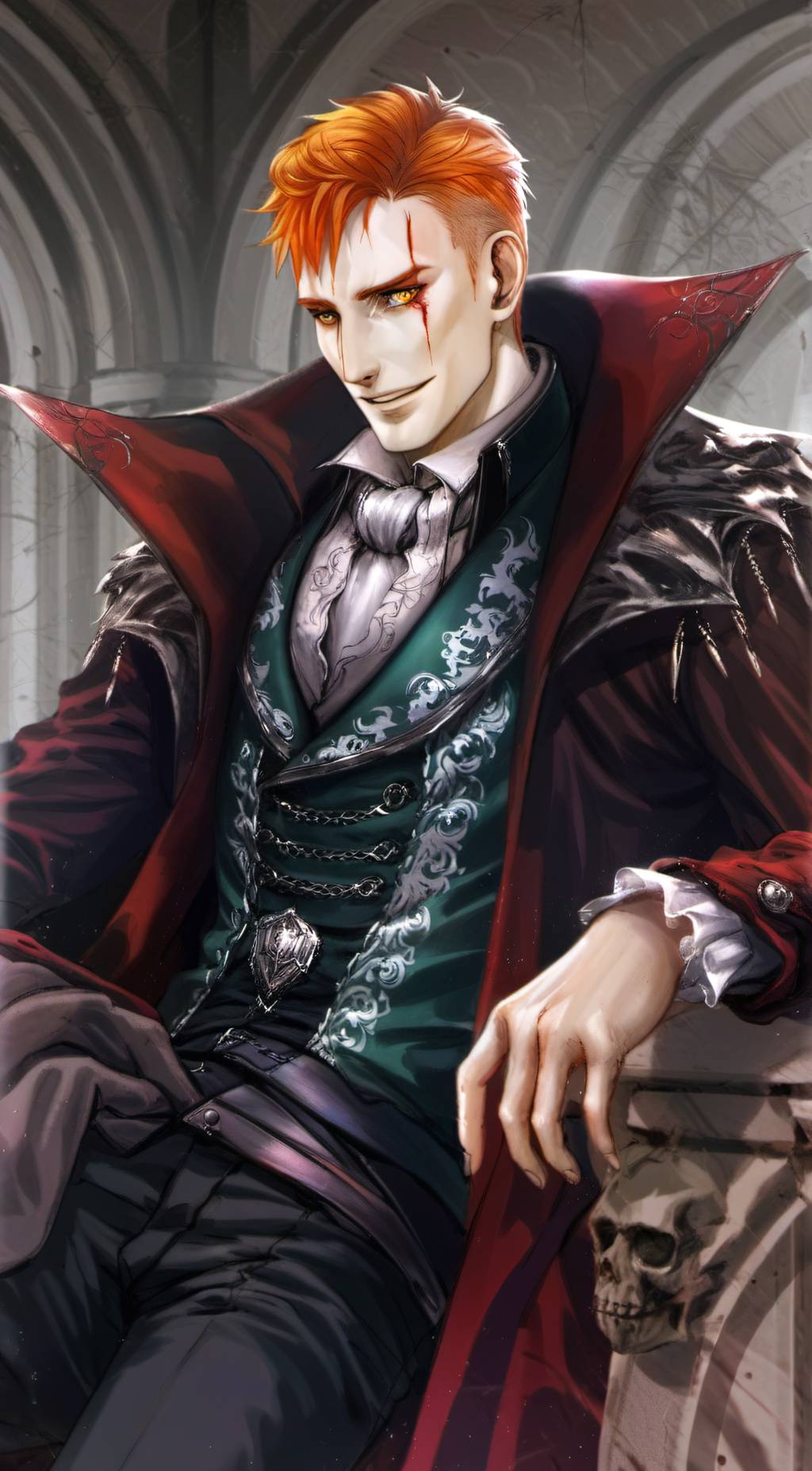 ai character: Larten Crepsley  background