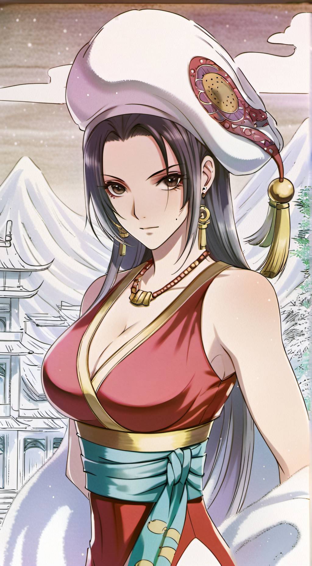 ai character: Boa Hancock background
