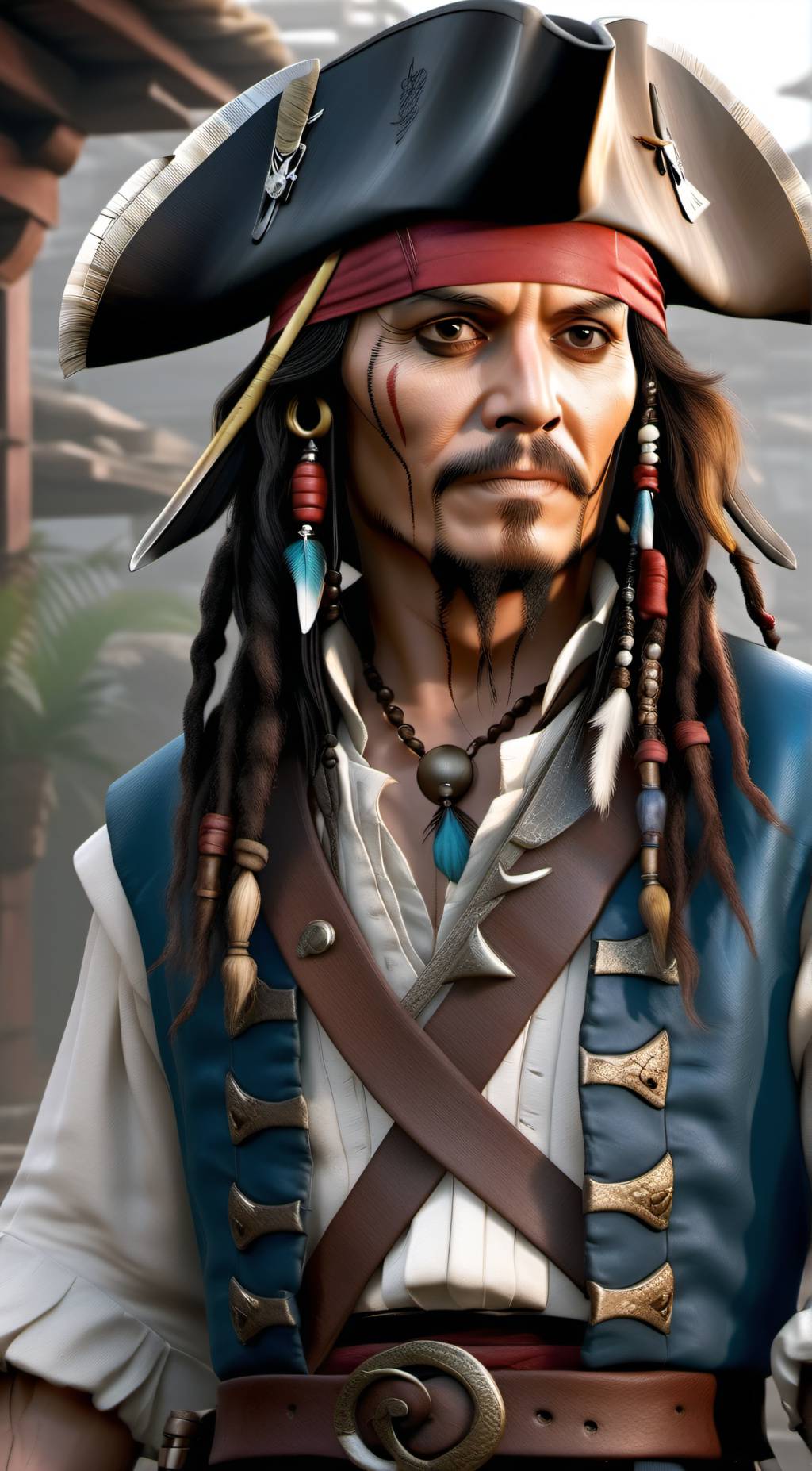 ai character: Jack Sparrow background