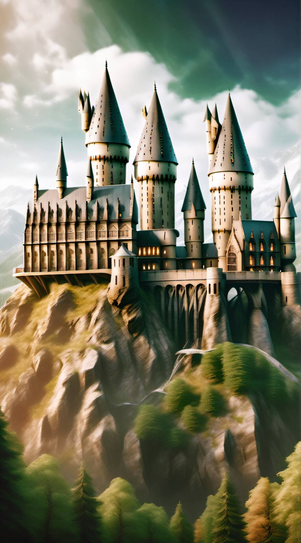 ai character: Hogwarts  background