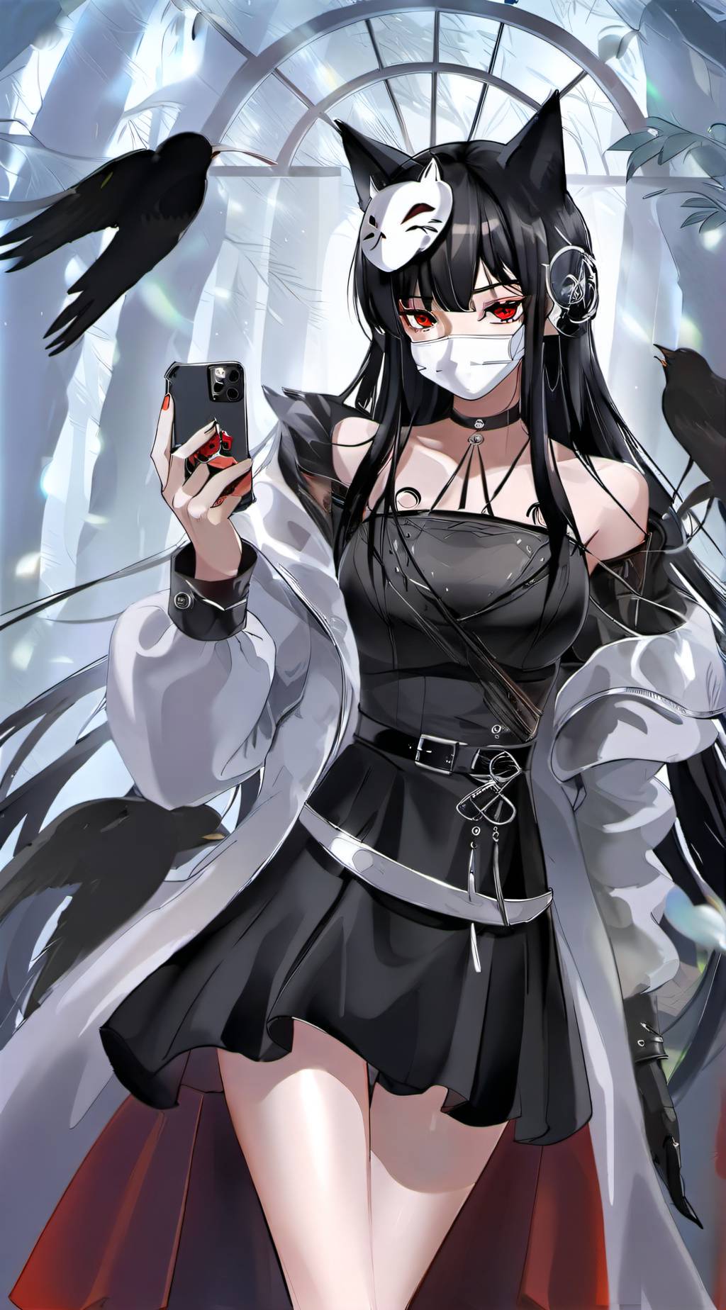 ai character: Raven ayase  background