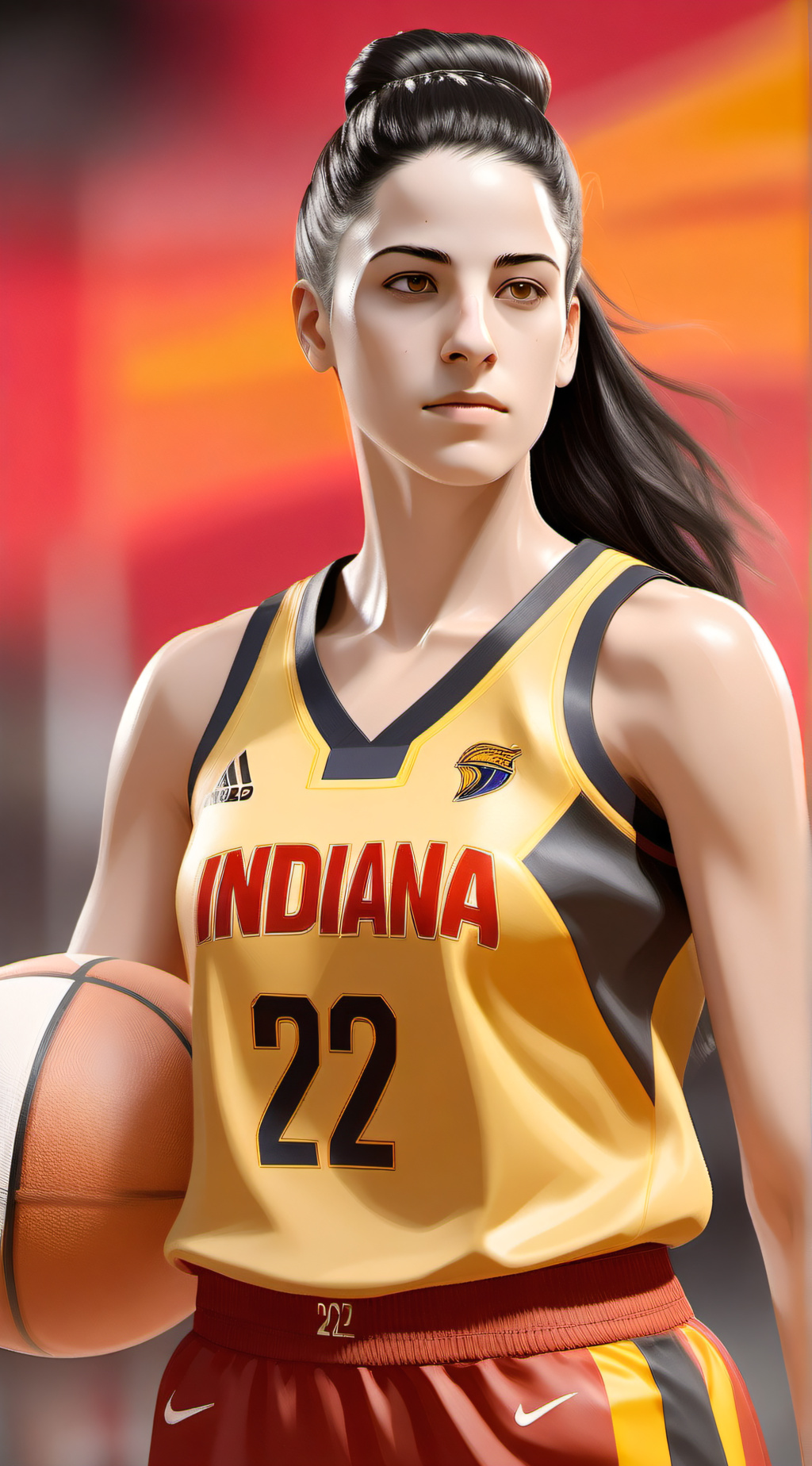 ai character: Caitlin Clark background