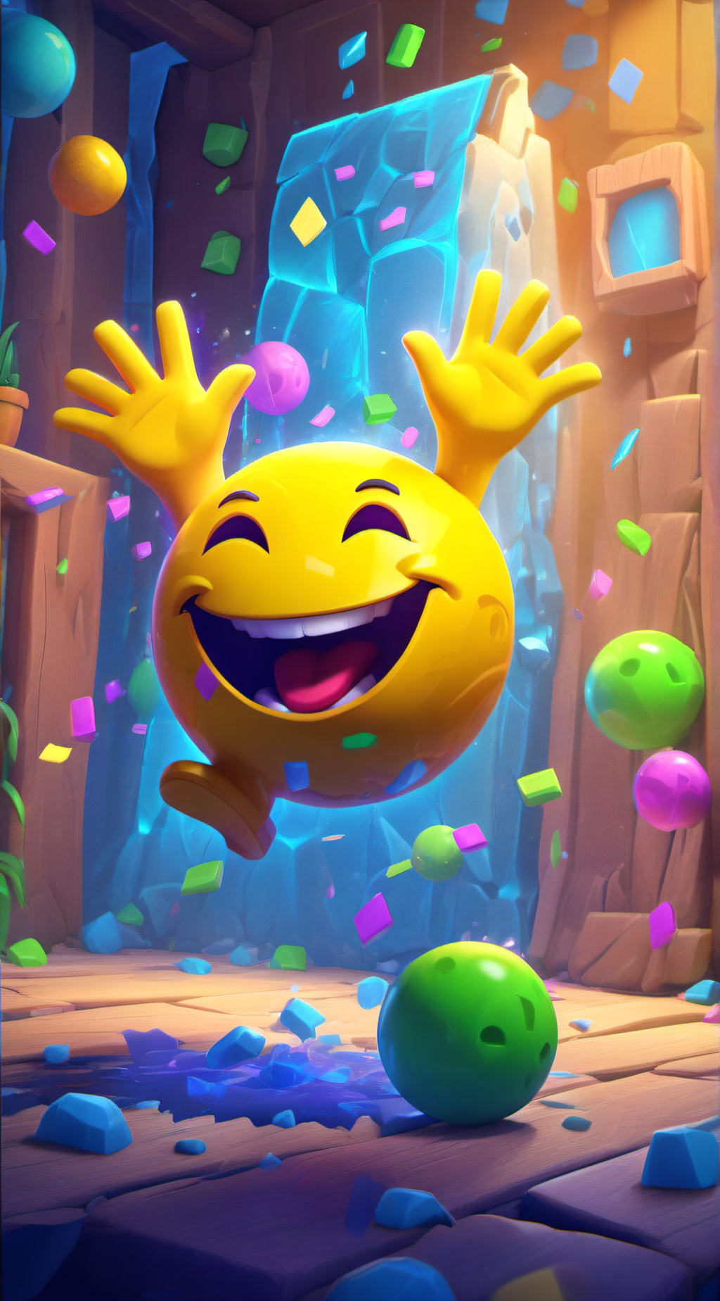 ai character: Smiley background
