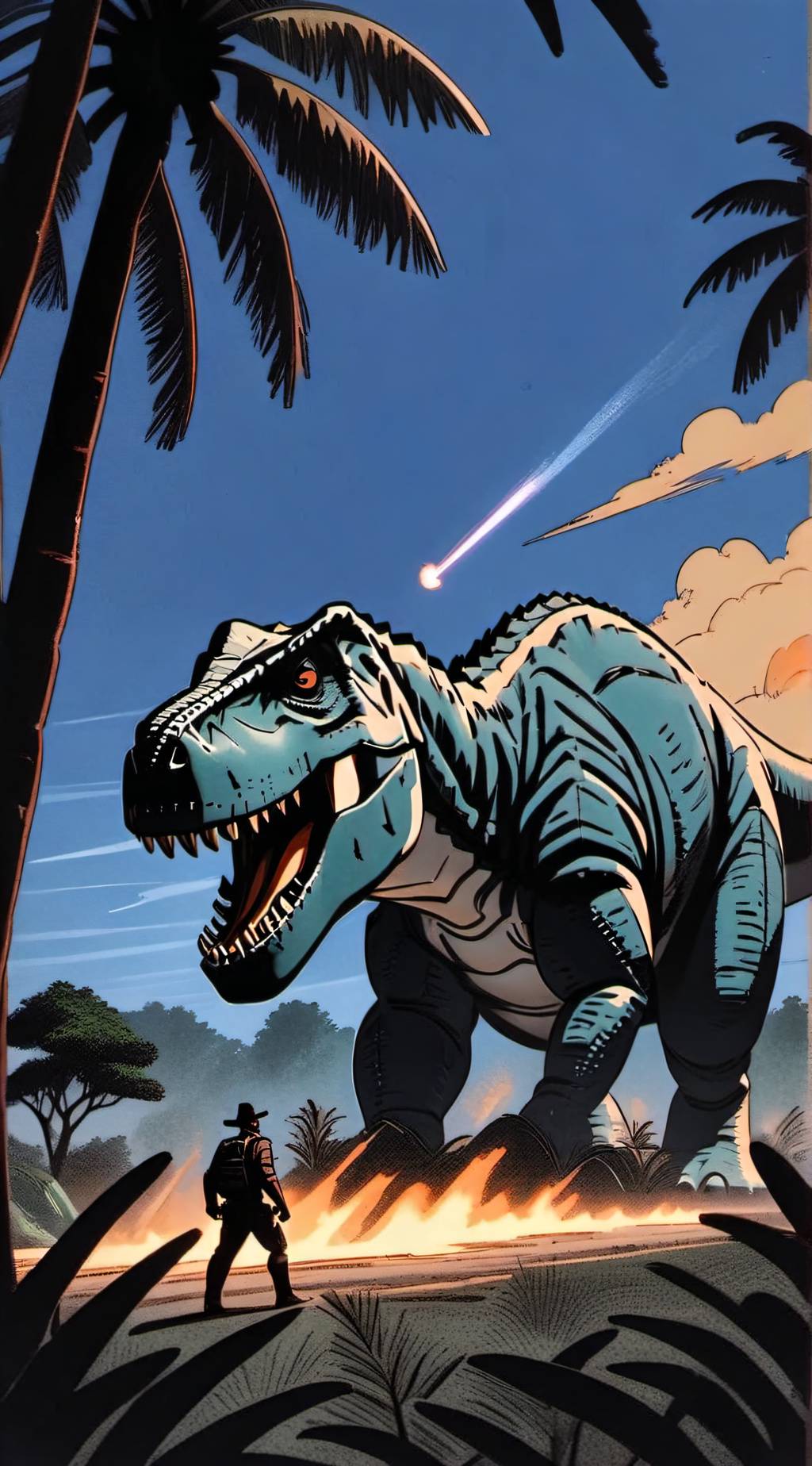 ai character: jurassic world  background