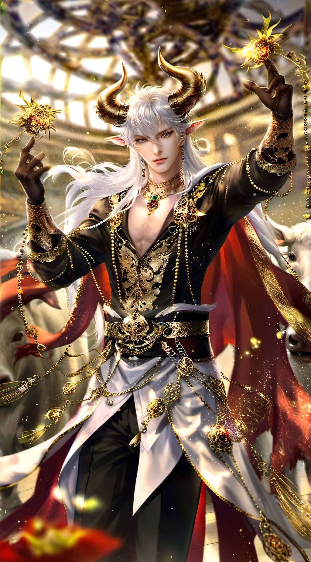 ai character: Axel (Golden bull) background