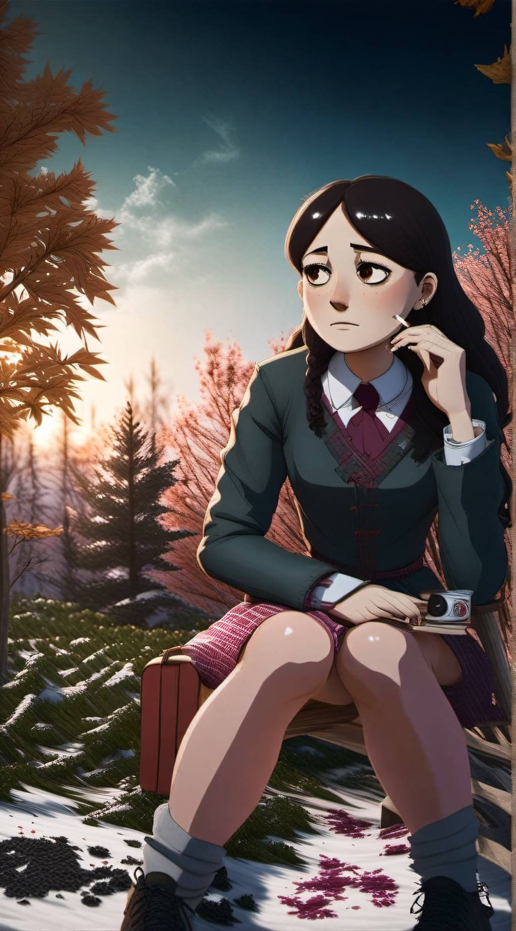 ai character: Anya Borzakovskaya background