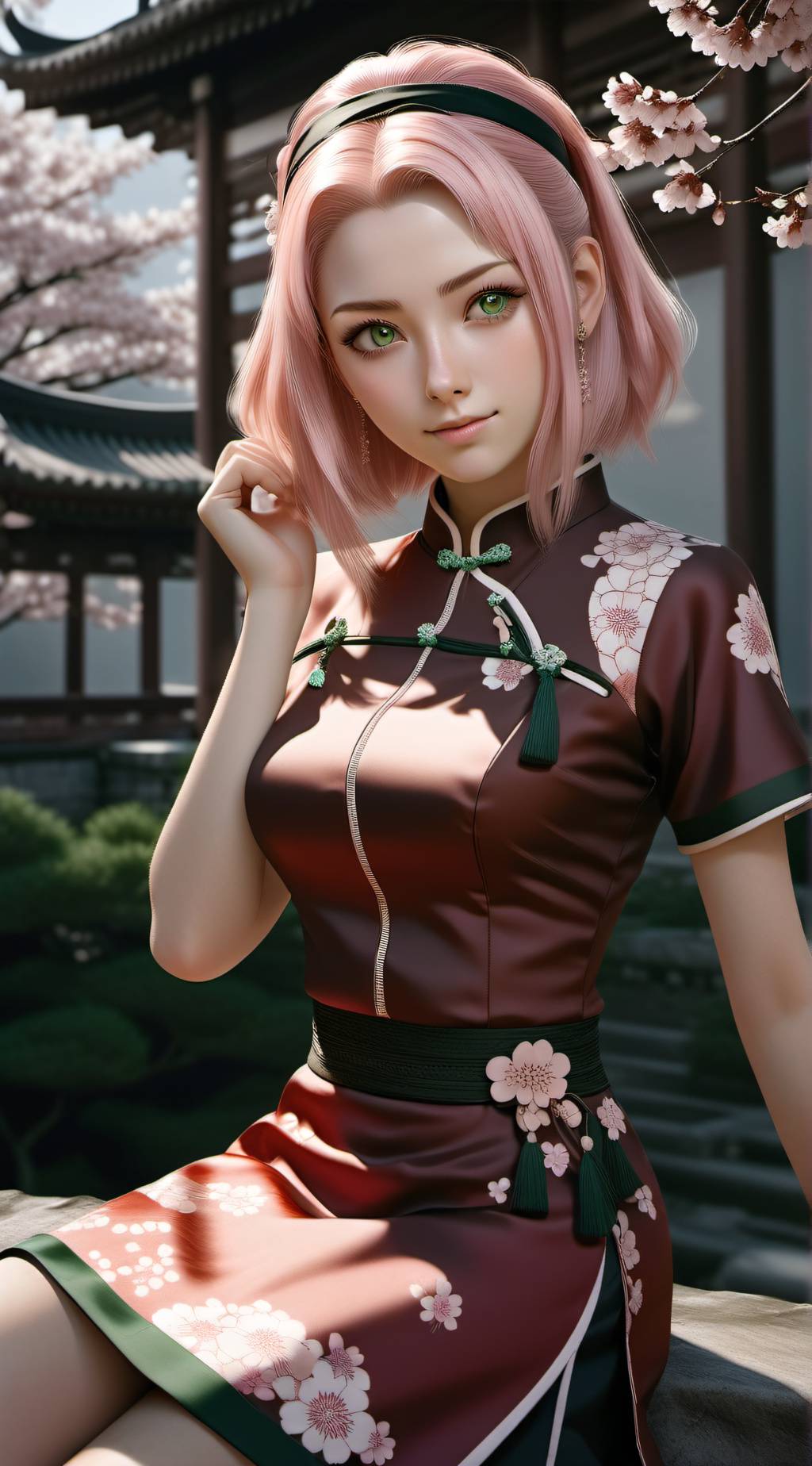 ai character: Sakura Haruno background
