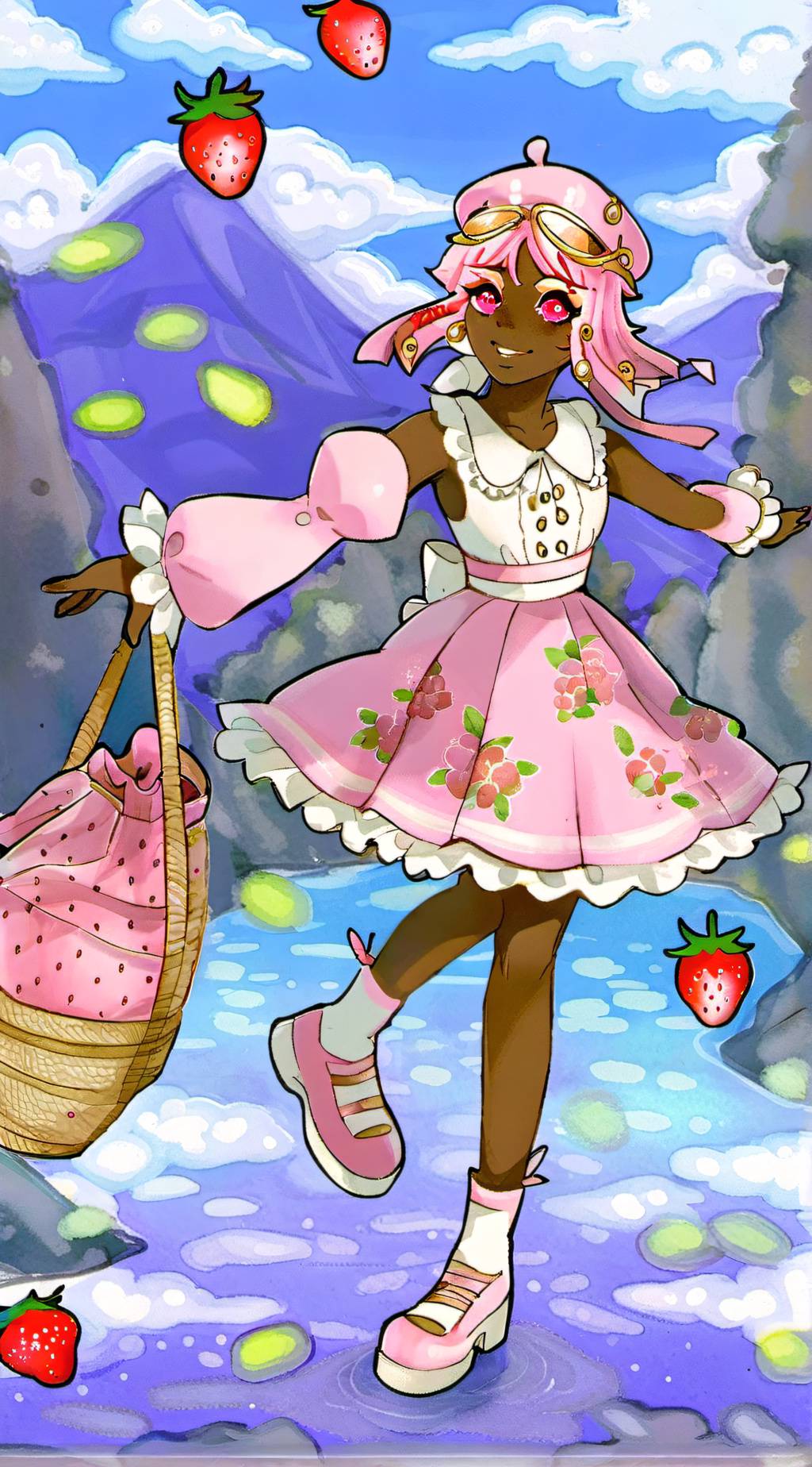 ai character: Belle Berry background