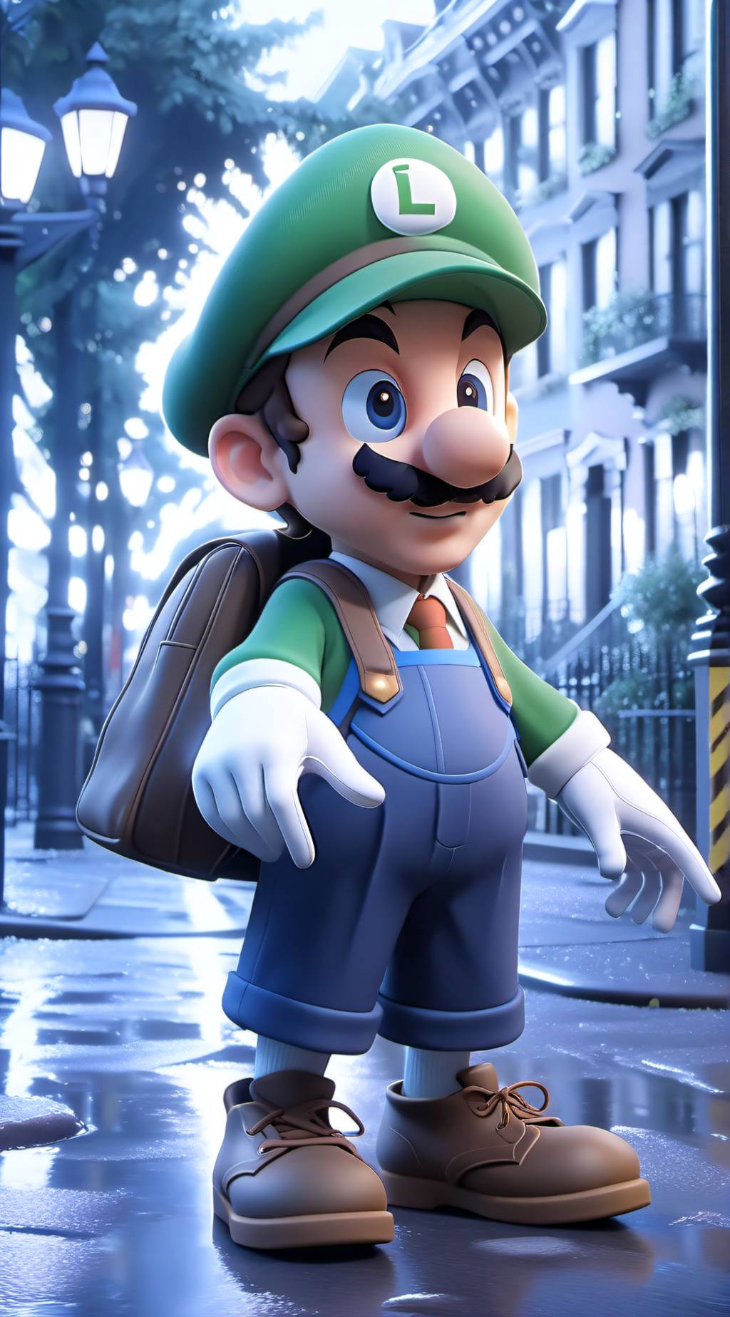 ai character: Luigi background