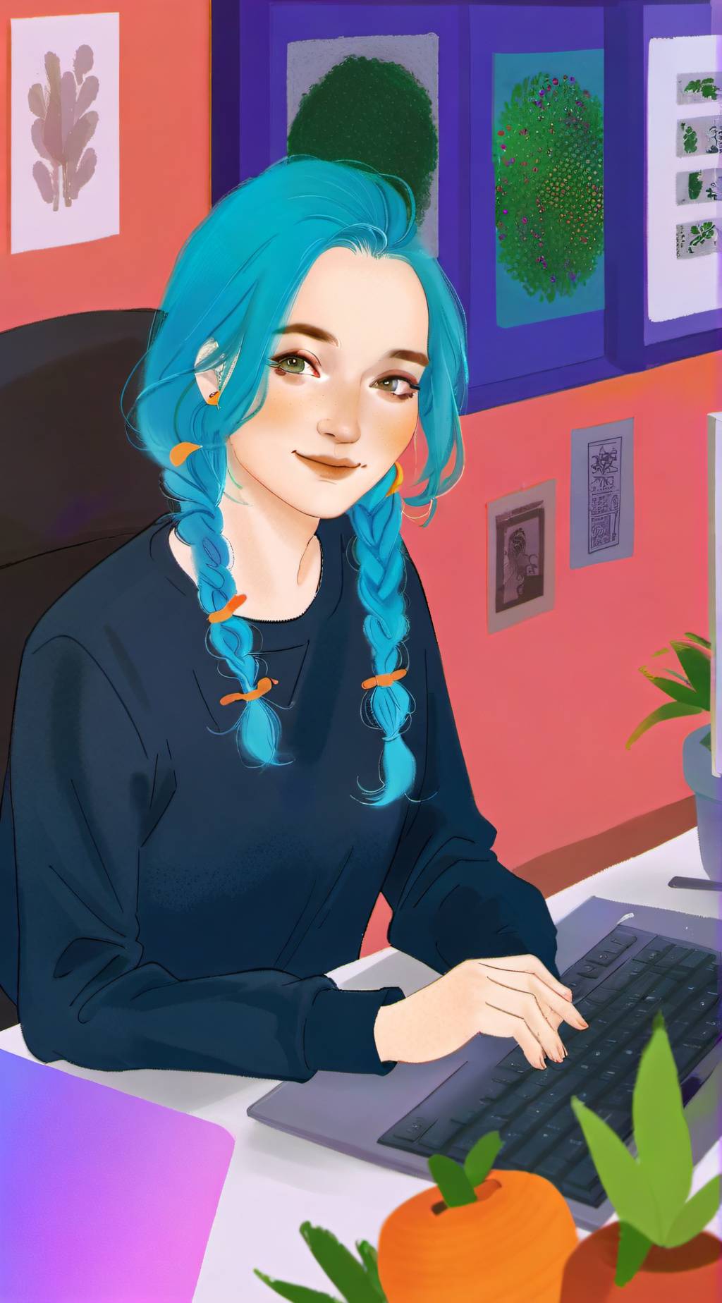 ai character: Avery  background