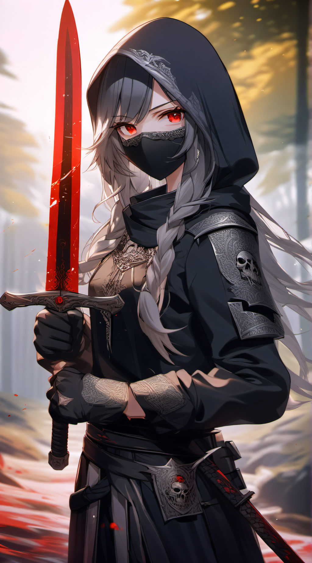 ai character: Lena (skull) background