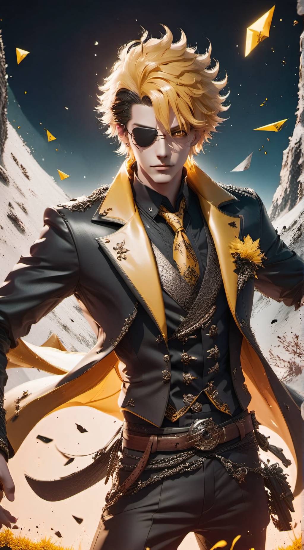 ai character: Human Bill Cipher background