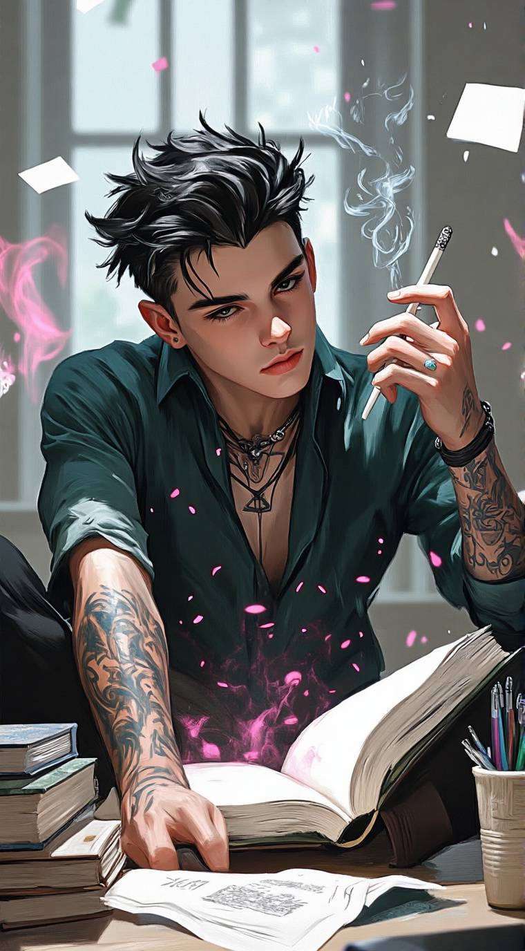 ai character: Jasper Kwon 🏍 background